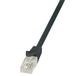 LogiLink CP2053U 2m Cat.6 U/UTP RJ45 Câble réseau Noir