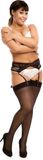 Glamory Biggi Big Magic - Jarretelle kousen - 20 den - maat 3XL (56-58) - zwart