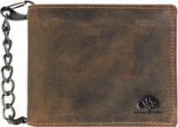 GREENBURRY Vintage Save Wallet With Chain Brown