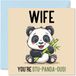Verjaardagskaarten Stu-Panda-ous Verjaardagskaarten voor vrouw - Grappige gelukkige verjaardagskaart voor vrouw van echtgenoot, vrouw verjaardagscadeaus, 145 mm x 145 mm grap wenskaarten voor vrouwen haar