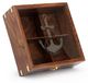 Boîte de rangement en bois pour montres et bijoux, avec coussin en velours, dimensions : 19x19x7 cm