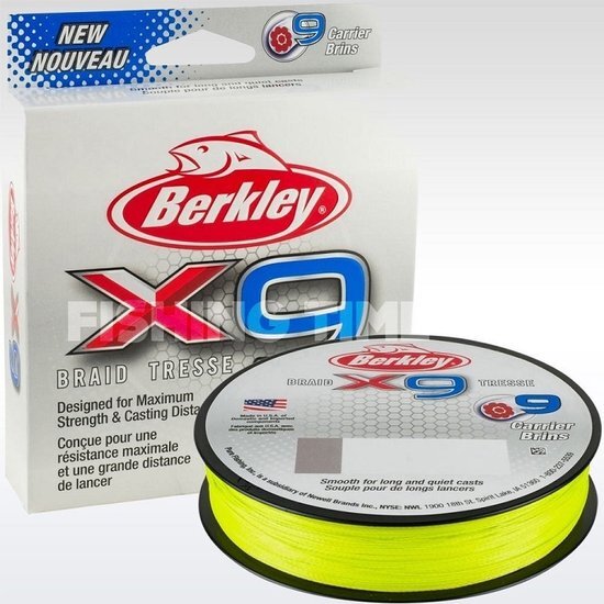 Berkley X9 Braid Flame Yellow 300 meter | Gevlochten Lijn