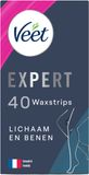 Veet Expert Waxstrips Benen Sensitive - 2 x 40 stuks - Voordeelverpakking