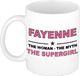Bellatio Decorations naam cadeau mok - Fayenne - Woman Myth Supergirl - koffiemok - 300 ml - collega - moederdag