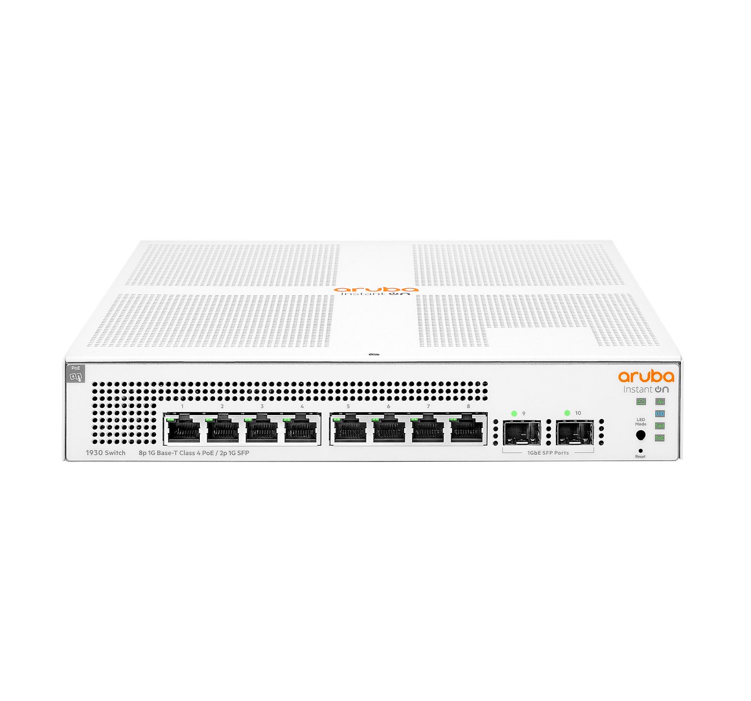 Aruba Instant On 1930 8-Port Gigabit Ethernet PoE Switch - Managed, L2+, 1U, White