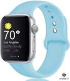 Strap-it bracelet en silicone pour Apple Watch - bleu aqua - Taille : 38 - 40mm - M/L