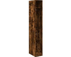 vidaXL Kledingkast - 30x50x200 cm - bewerkt hout - gerookt eikenkleurig