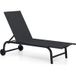 Bain De Soleil Chaise Longue Inclinable Avec Dossier Réglable En 6 Positions, Structure Métallique, Charge 150 Kg, Noir