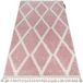 Rugsx - Tapis Berber Troik A0010 Rose Et Blanc Franges Berbère Marocain Shaggy Rose 80x150 cm