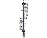 Pro Garden Tuin/buiten thermometer - L40 cm - zwart - polypropyleen