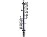 Pro Garden Tuin/buiten thermometer - L40 cm - zwart - polypropyleen