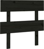 vidaXL Hoofdbord - 103,5x3x81 cm - Massief Grenenhout - Zwart