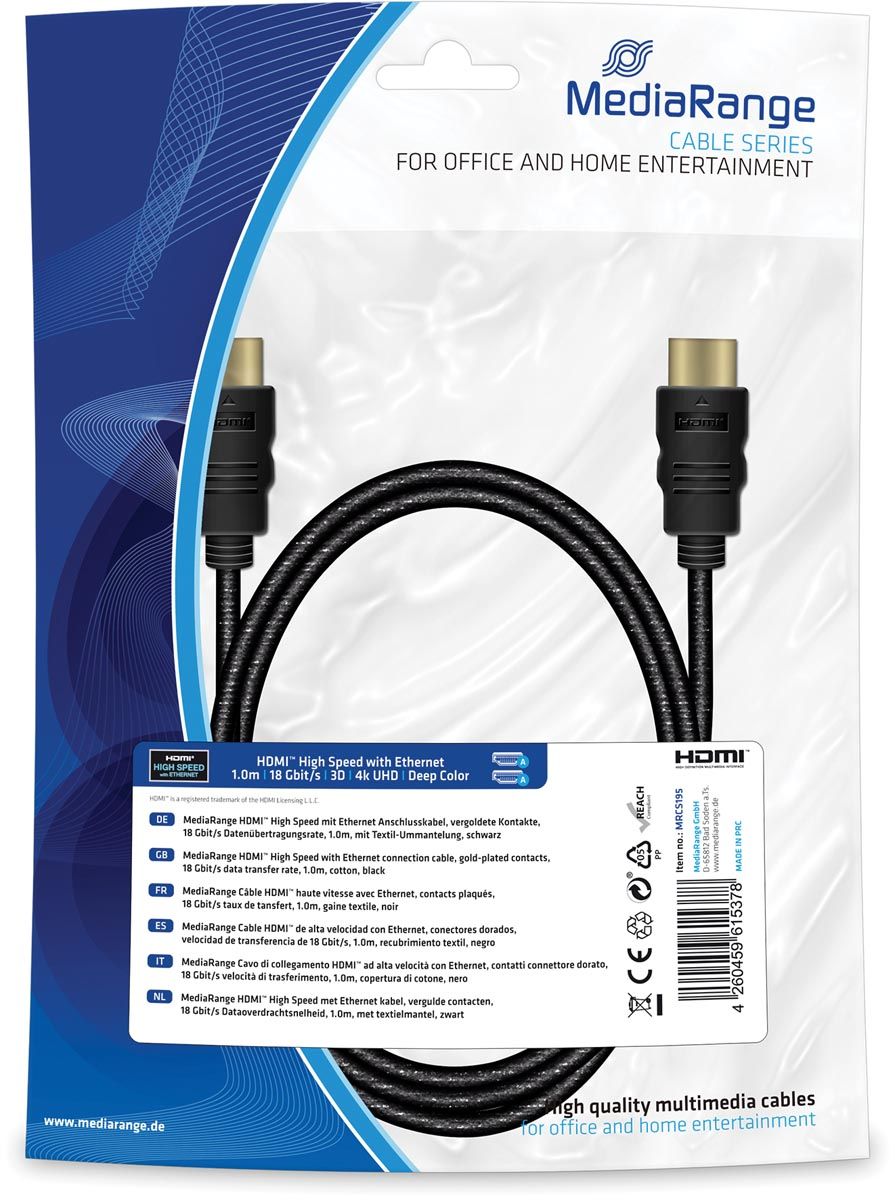 MediaRange MRCS195 HDMI Cable - 1m