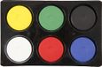 Colortime Waterverf in palet, d: 57 mm, primaire kleuren, 6 assorti