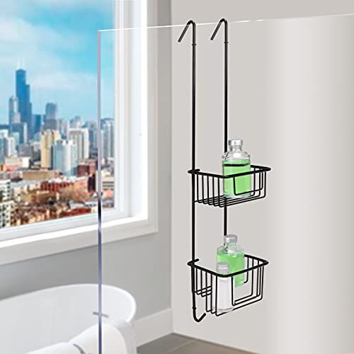 kowald kowald® Design Doucherek Zwart hangend, 15 cm productbreedte, 2 Laags, roestvrij