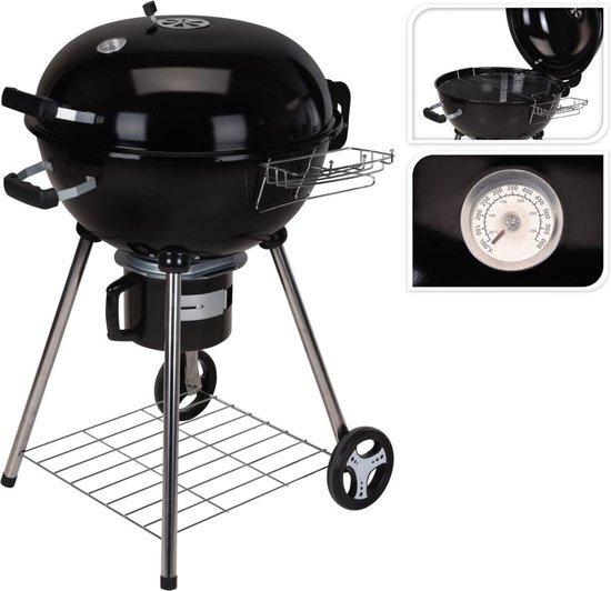 BBQ Houtskool Barbecue - Grilloppervlak (LxB) 44 X 32 cm - Staal - Mat Zwart