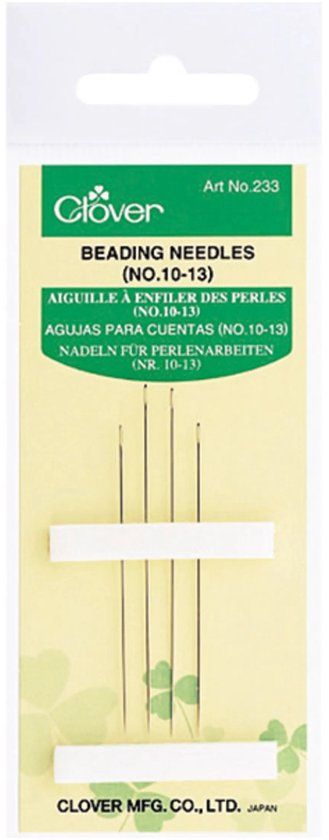 Clover Parelnaalden / Kralennaalden 4 stuks