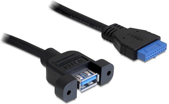 DeLOCK USB 3.0 Kabel - 0.5m - Zwart