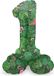 Folat Staande Folieballon Cijfer 1 Jungle Vibe - 41 cm