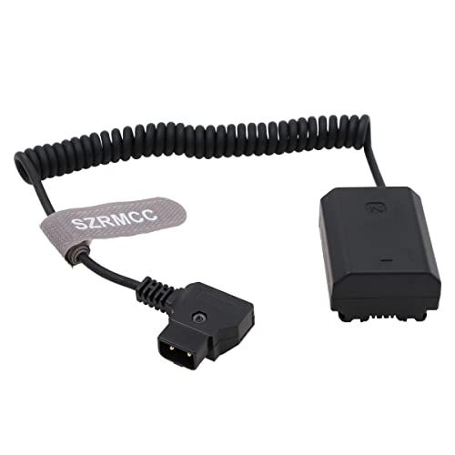 SZRMCC D-tap 2 Pin Mannelijke NP FZ100 DC Koppeling Dummy Batterij Gerolde Voedingskabel voor Sony A9 A7III A7RIII A7RIV A7SIII Camera (opgerolde kabel)