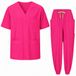 MISEMIYA Uniforme sanitaire unisexe élastique Mz-1689-7969 Medical Scrubs Unisexe Adulte (Pack de 1), fuchsia, XS