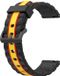 Strap-it Bracelet de montre connectée en silicone - Convient pour Honor Magic Watch 2 Special Edition bracelet - noir/jaune