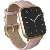 Burga Genuine Leather Band - Apple Watch | 44/45/46/49 mm / Universeel 20 mm aansluiting - Pillow Talk / Gold