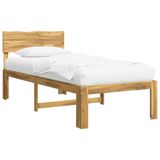 vidaXL Eenpersoonsbed met hoofdbord ROSTOCK Wit 100 x 200 cm
