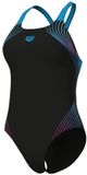 Arena Dames zwempak uit 1 stuk Nuance Swim Pro zwart-turkoois maat 48