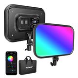 NEEWER 18,3 inch RGB videolicht met app-bediening, led-paneel, fotografie, studioverlichting, 360° Full Color, 60 W, dimbaar, 2500-8500 K, RGB168 met 17 effecten, voor games, YouTube, zoom, fotografie