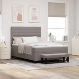 Maison Exclusive - Lit boxspring avec tête de lit, couleur taupe, 140 x 190 cm, rembourré