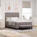 Maison Exclusive - Lit boxspring avec tête de lit, couleur taupe, 140 x 190 cm, rembourré