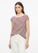 s.Oliver T-shirt bordeaux gestreept korte mouw ronde hals katoen aansluitend maat 34