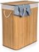 Comart Bamboe wasmand 100L met deksel en handgrepen