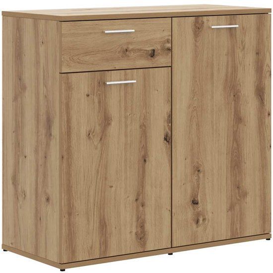 vidaXL Dressoir 80x36x75 cm bewerkt hout artisanaal eikenkleur