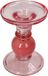 HD Collection Porte-bougie Verre Rose 9x9x13cm