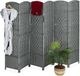 Relaxdays Kamerscherm 6 panelen - 170x240 cm - opvouwbaar - grijs