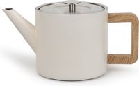Bredemeijer Theepot dubbelwandig Narvik - 1,1 liter - Warm wit - Met theezeef