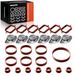 Inlaatbrug, BMW Inlaatbrug, schroefkleppen, afdichtingsset 6 x 32 mm voor E38, E39, E46, E60, E61, E63, E64, E65, E66, E67, E81, E82, E88, E90, E91, E92, E93, X3, E83, X5 E53 E. 87 X5 E70 X6 E71 E72 11612246949