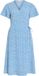 VILA Robe VILOVIE Manches Courtes Col en V Rayé Polyester Blissful Blue Taille Unique 38