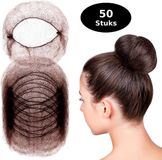 PigMig Ballet & Paardrijden Haarnetjes Donkerbruin 50 Stuks – Onzichtbaar Elastisch Knotnet Nylon 55 cm