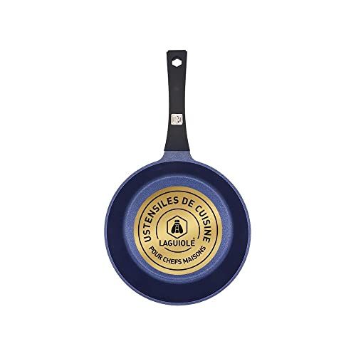 Laguiole - Pan 28 cm, zwart, antiaanbaklaag, blauw, diamondinductie