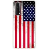Huawei P Smart 2021 Siliconen hoesje Amerikaanse vlag
