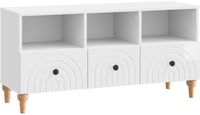 vidaXL TV-kast 102 x 34,5 x 50 cm Hoogglans Wit Geconstrueerd hout