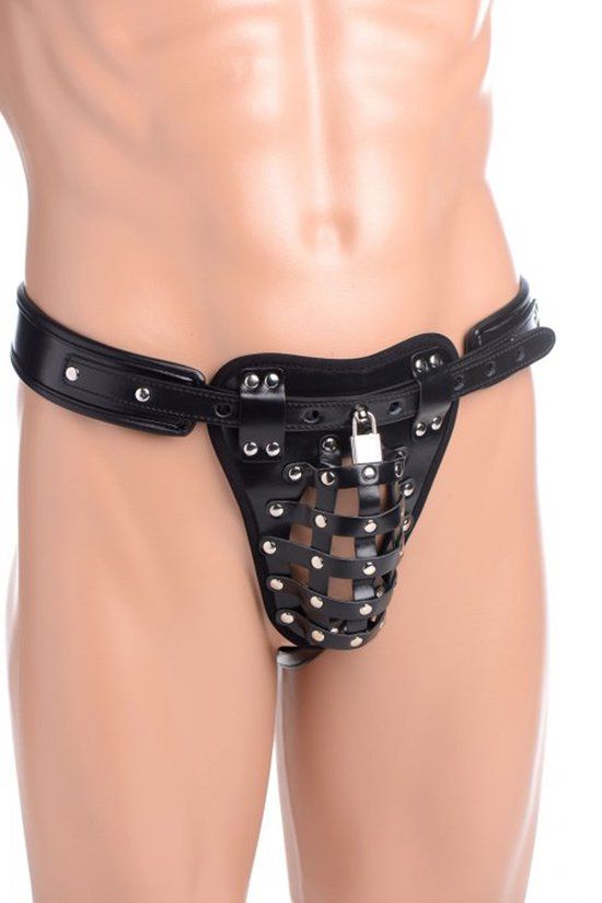 Strict Safety Net Male Chastity Cage - Black - 24 Hours