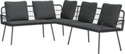 vidaXL Canapé, 5 places, Anthracite, Acier