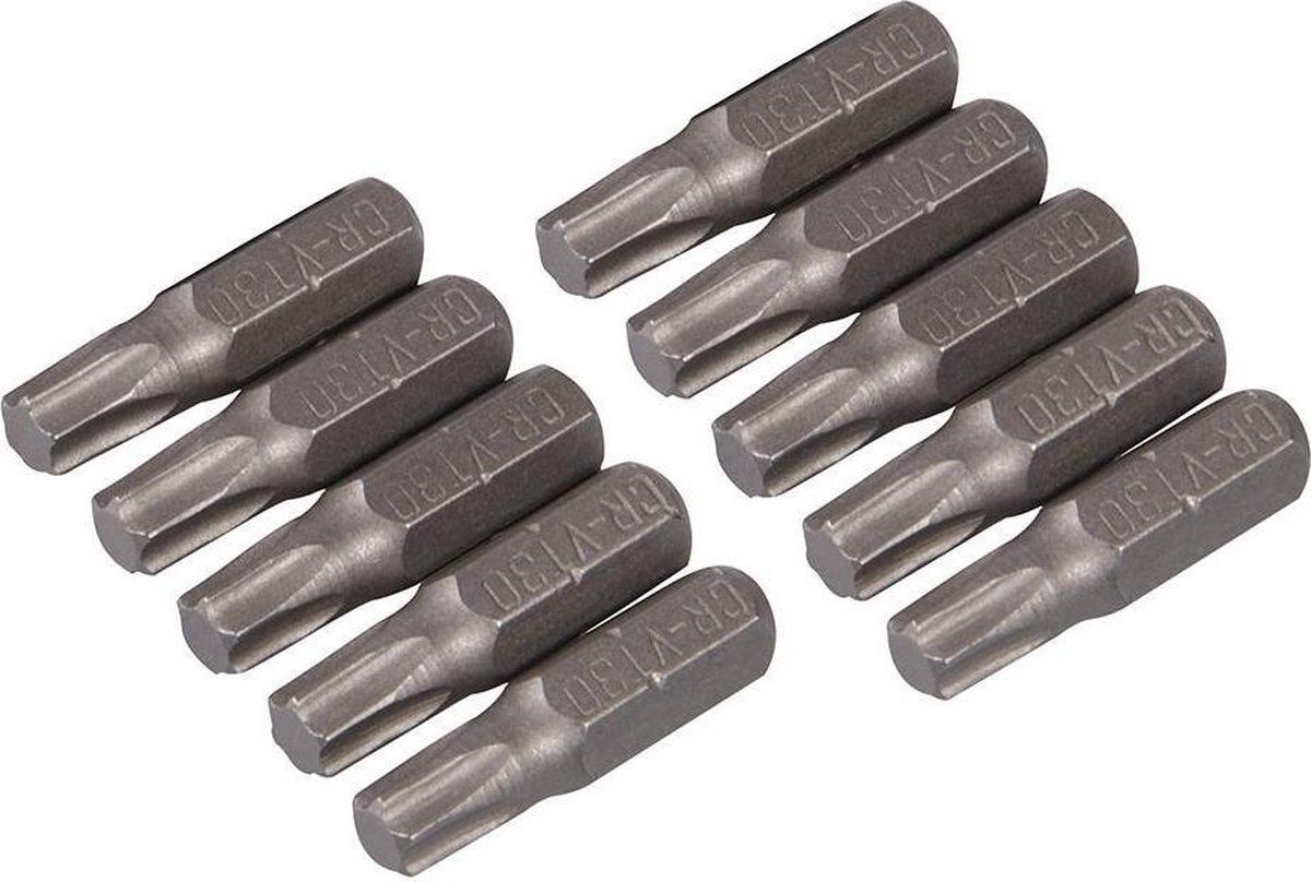 Silverline Cr-V schroevendraaier bits - 10 stuks - TORX