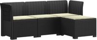 vidaXL 4-Zitter Tuin Sofa met Kussens Rattan Look PP Antraciet