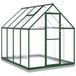 Aluminium serre met basisframe 224x169x202 cm groen