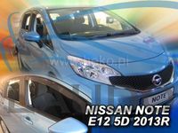 Heko Nissan Note E12 (type2) donkere zijwindschermen - 5-drs 2012 - 2016 - set a 4 stuks tbv V + A ramen L+R